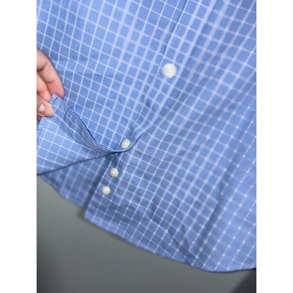 Brooks Brothers Blue and White Checkered Women Long Sleeve Blouse Sz 2 - Picture 3 of 4
